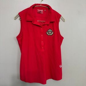 Foray Golf sleeveless red polo shirt women’s size medium
